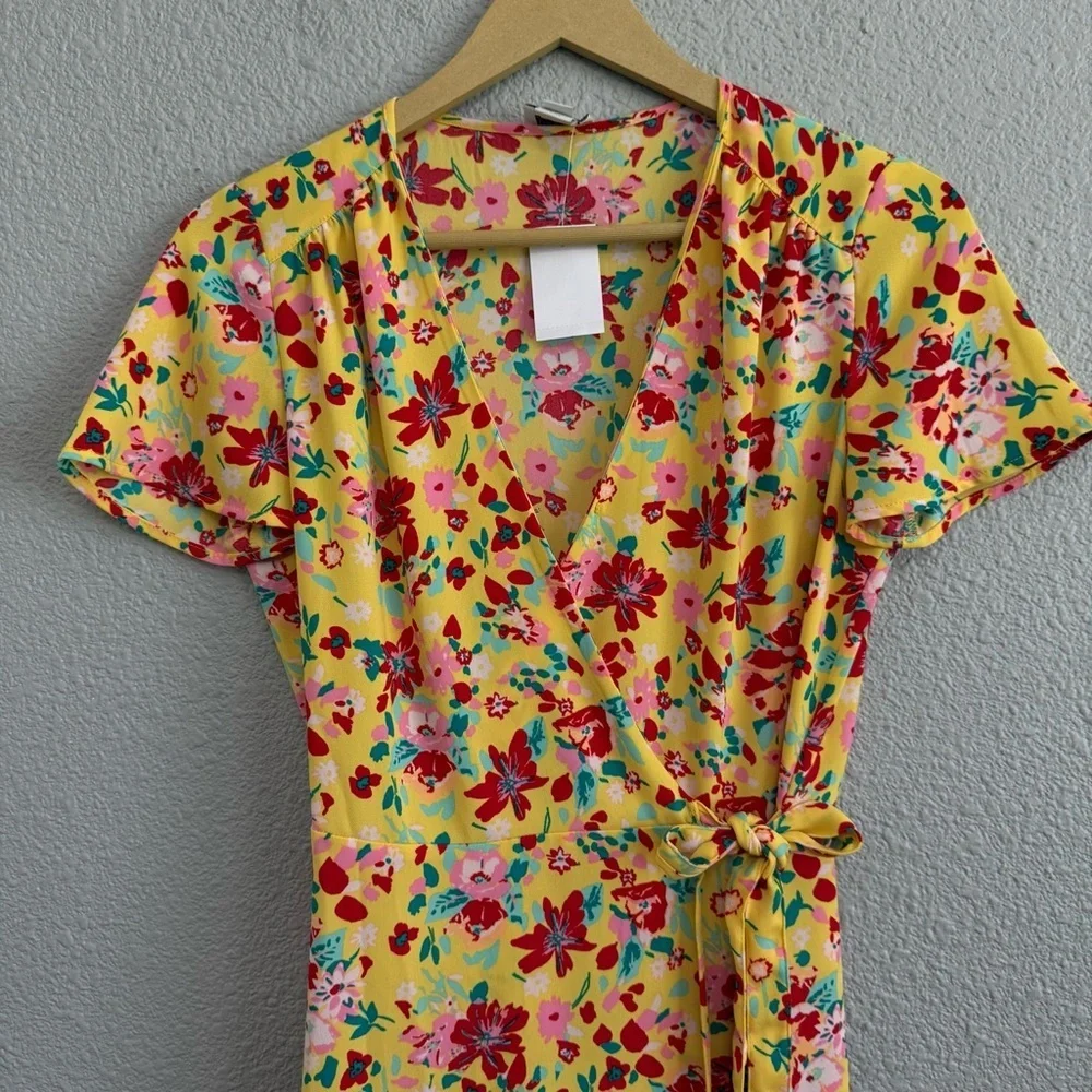 J. Crew Floral Wrap Sundress Size 00 NWT‎